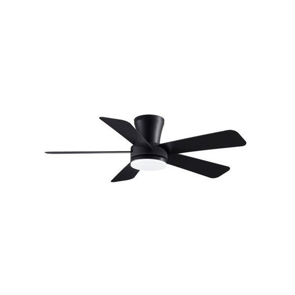 Ventilador LED de techo BENDA, 5 aspas negro, 28W 2800Lm CCT Dim, Ø101cm