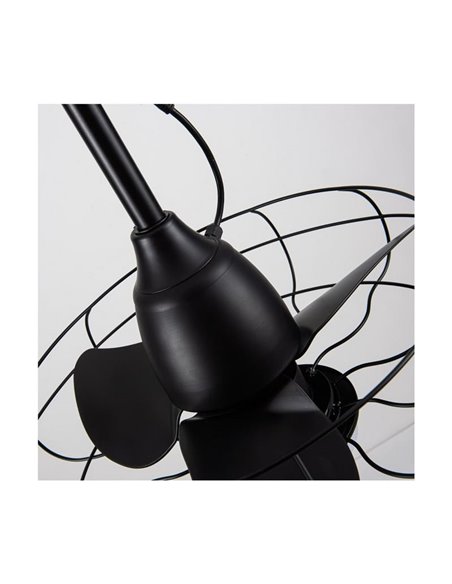 Ventilador LED FRESHFAN, con gancho y cable de 5m para exterior, negro IP65 20W 2000Lm CCT Dim