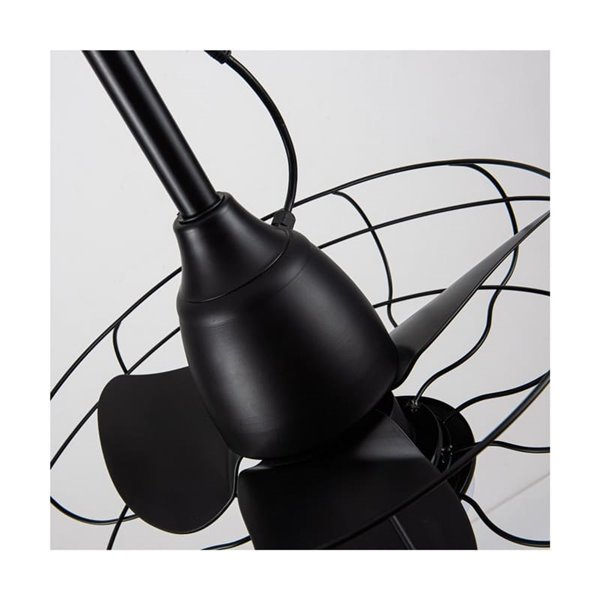 Ventilador LED FRESHFAN, con gancho y cable de 5m para exterior, negro IP65 20W 2000Lm CCT Dim