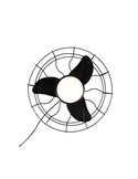 Ventilador LED FRESHFAN, con gancho y cable de 5m para exterior, negro IP65 20W 2000Lm CCT Dim