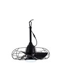 Ventilador LED FRESHFAN, con gancho y cable de 5m para exterior, negro IP65 20W 2000Lm CCT Dim