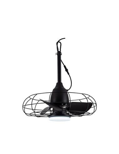 Ventilador LED FRESHFAN, con gancho y cable de 5m para exterior, negro IP65 20W 2000Lm CCT Dim
