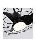 Ventilador LED FRESHFAN, con gancho y cable de 5m para exterior, negro IP65 20W 2000Lm CCT Dim