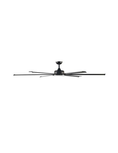 Ventilador de techo LED BIGBEN de 6 aspas Ø18cm, negro 20W 2000Lm. CCT Dim