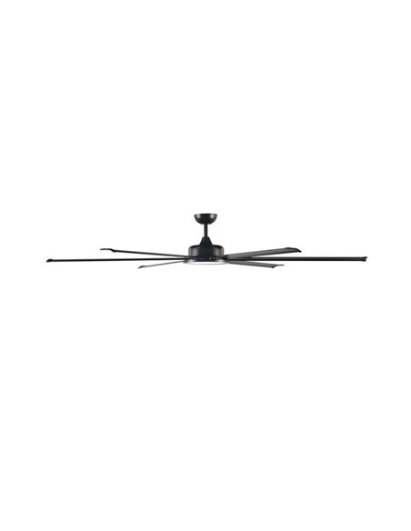 Ventilador de techo LED BIGBEN de 6 aspas Ø18cm, negro 20W 2000Lm. CCT Dim