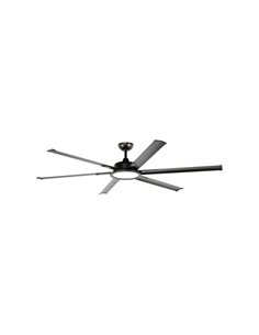 Ventilador de techo LED BIGBEN de 6 aspas Ø18cm, negro 20W 2000Lm. CCT Dim