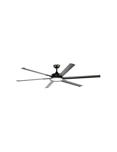 Ventilador de techo LED BIGBEN de 6 aspas Ø18cm, negro 20W 2000Lm. CCT Dim