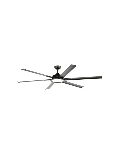 Ventilador de techo LED BIGBEN de 6 aspas Ø18cm, negro 20W 2000Lm. CCT Dim