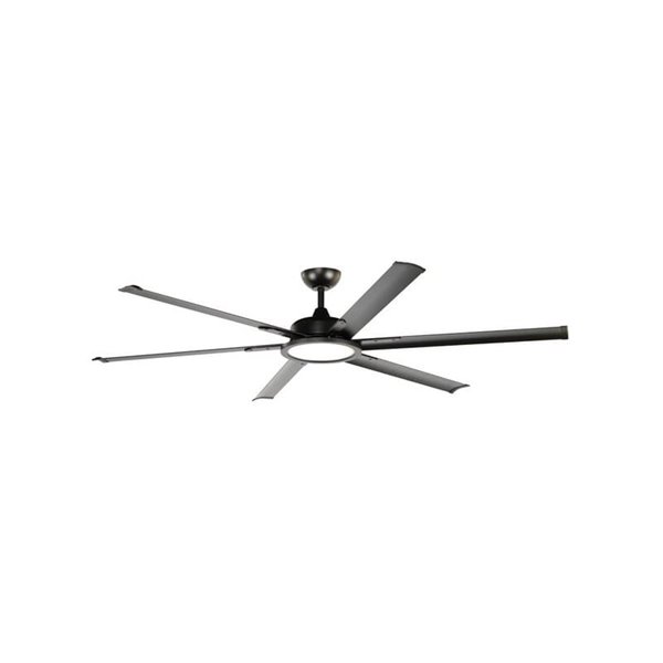 Ventilador de techo LED BIGBEN de 6 aspas Ø18cm, negro 20W 2000Lm. CCT Dim