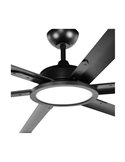 Ventilador de techo LED BIGBEN de 6 aspas Ø18cm, negro 20W 2000Lm. CCT Dim