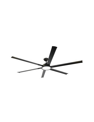 Ventilador de techo LED BIGBEN L de 6 aspas Ø25cm, negro 20W 2000Lm. CCT Dim