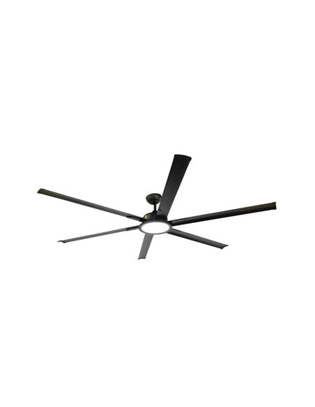 Ventilador de techo LED BIGBEN L de 6 aspas Ø25cm, negro 20W 2000Lm. CCT Dim