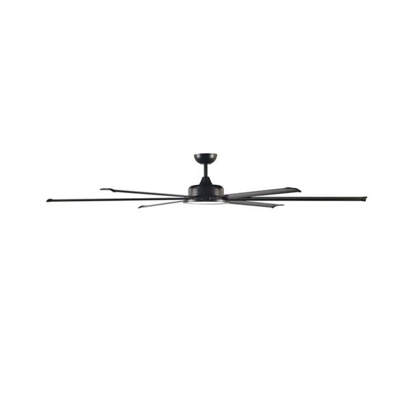 Ventilador de techo LED BIGBEN L de 6 aspas Ø25cm, negro 20W 2000Lm. CCT Dim