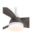 Ventilador de techo LED para exterior BYAN, blanco/ceniza 22W 2000Lm, CCT Dim, Ø15cm