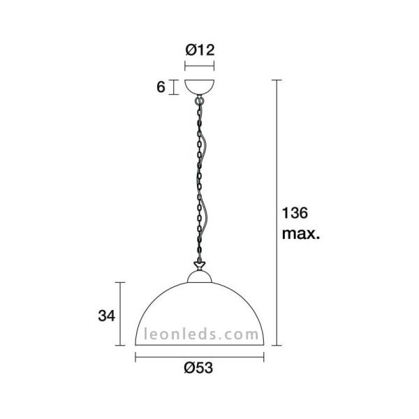 Lámpara de Techo colgante regulable en altura de color negra y dorada Tanna E27 moderna de estilo rustico | LeonLeds Iluminación