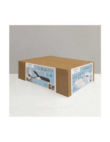 Ventilador de techo LED para exterior BYAN, blanco/ceniza 22W 2000Lm, CCT Dim, Ø15cm