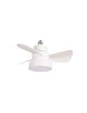 Ventilador con rosca E27 con luz LED BAYAD, Blanco 15W 1400Lm CCT Dim, Ø36cm