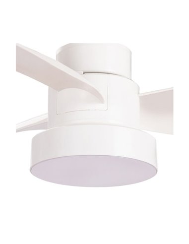 Ventilador con rosca E27 con luz LED BAYAD, Blanco 15W 1400Lm CCT Dim, Ø36cm