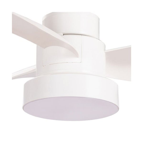 Ventilador con rosca E27 con luz LED BAYAD, Blanco 15W 1400Lm CCT Dim, Ø36cm