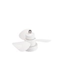 Ventilador con rosca E27 con luz LED BAYAD, Blanco 15W 1400Lm CCT Dim, Ø36cm