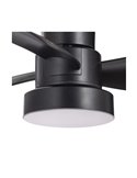 Ventilador con rosca E27 con luz LED BAYAD, negro 15W 1400Lm CCT Dim, Ø36cm