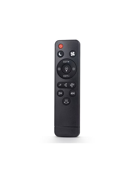 Ventilador con rosca E27 con luz LED BAYAD, negro/roble 15W 1400Lm CCT Dim, Ø36cm