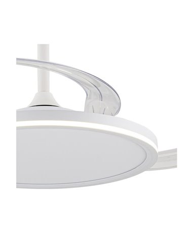 Ventilador LED aspas retráctiles ASTOR, blanco 45+9W 5565Lm CCT Dim