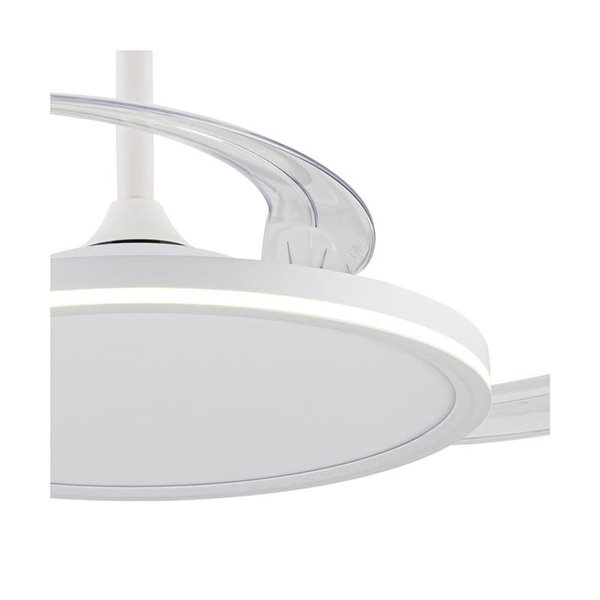 Ventilateur LED ASTOR à pales rétractables, blanc 45+9W 5565Lm CCT Dim