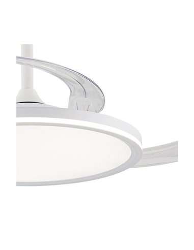 Ventilateur LED ASTOR à pales rétractables, blanc 45+9W 5565Lm CCT Dim