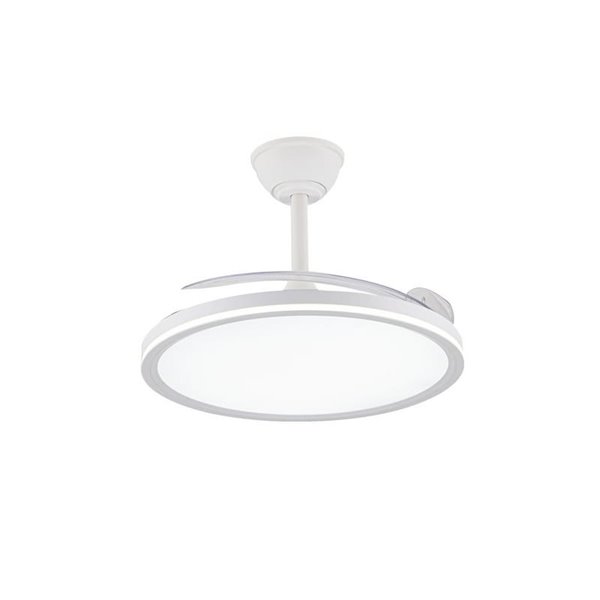 Ventilador LED ASTOR com pás retráteis, branco 45+9W 5565Lm CCT Dim