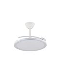 Ventilador LED aspas retráctiles ASTOR, blanco 45+9W 5565Lm CCT Dim