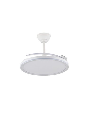 Ventilateur LED ASTOR à pales rétractables, blanc 45+9W 5565Lm CCT Dim