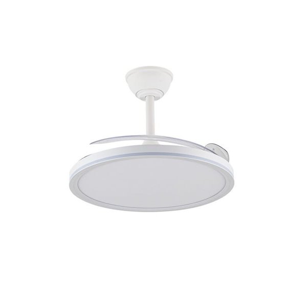 Ventilateur LED ASTOR à pales rétractables, blanc 45+9W 5565Lm CCT Dim