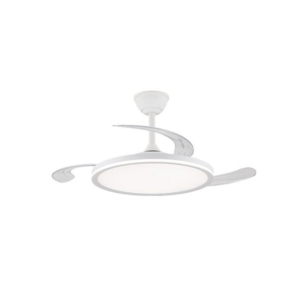 Ventilateur LED ASTOR à pales rétractables, blanc 45+9W 5565Lm CCT Dim