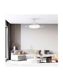 Ventilador LED ASTOR com pás retráteis, branco 45+9W 5565Lm CCT Dim