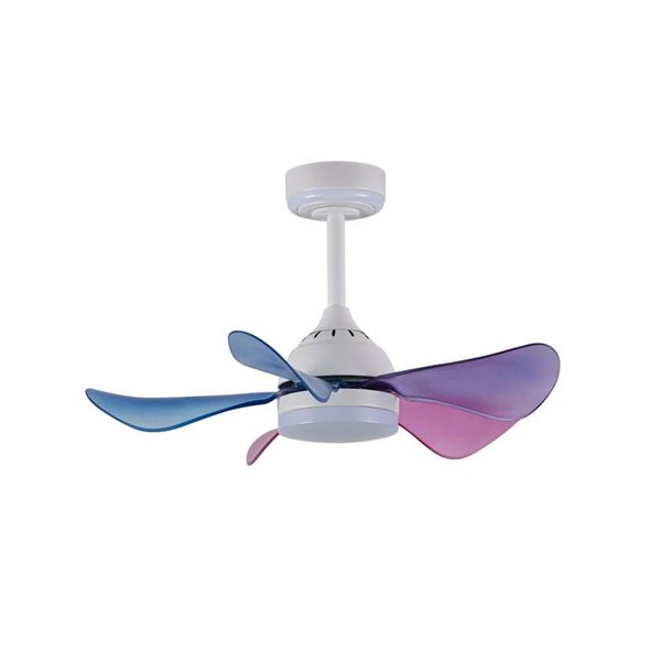 Ventilador de teto infantil LED com pás coloridas, BABY 24+7W 3080Lm CCT