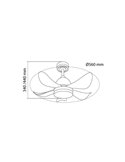 Ventilador de techo infantil LED, con aspas de colores, BABY 24+7W 3080Lm CCT