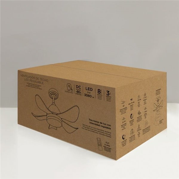 Ventilador de teto infantil LED com pás coloridas, BABY 24+7W 3080Lm CCT