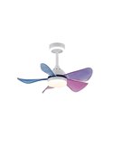 Ventilador de techo infantil LED, con aspas de colores, BABY 24+7W 3080Lm CCT