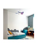 Ventilateur de plafond LED pour enfants avec pales colorées, BABY 24+7W 3080Lm CCT
