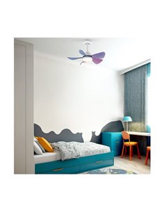 Ventilateur de plafond LED pour enfants avec pales colorées, BABY 24+7W 3080Lm CCT 2