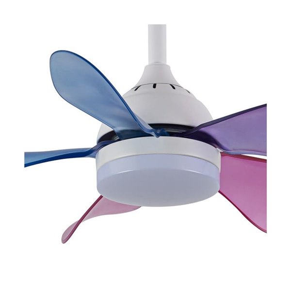 Ventilador de teto infantil LED com pás coloridas, BABY 24+7W 3080Lm CCT