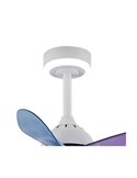 Ventilador de teto infantil LED com pás coloridas, BABY 24+7W 3080Lm CCT