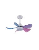 Ventilador de techo infantil LED, con aspas de colores, BABY 24+7W 3080Lm CCT