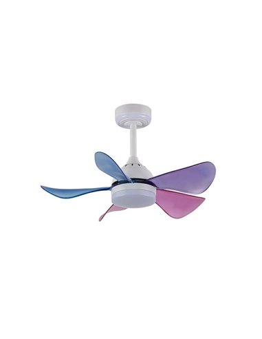 Ventilador de teto infantil LED com pás coloridas, BABY 24+7W 3080Lm CCT