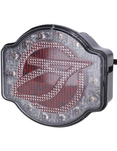 Piloto Trasero LED 37310213 – 4 Funciones con Luz de Matrícula – Con Cable y Conector 4 Pines – Repuesto OEM Lemken
