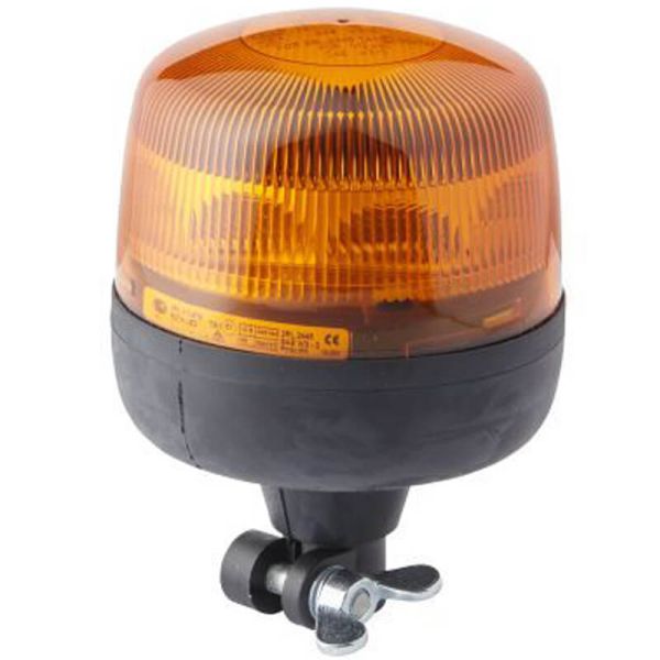 HELLA RotaLED 2RL 010 979-011 LED Rotating Beacon – 12/24V – Montagem em tubo flexível – IPX9K – ADR – Amarelo