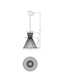 Lámpara de techo con pantalla de papel trenzado ROSALIE bombilla excl. 1x E27 max. 28W IP20