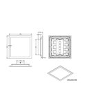 Plafón de techo LED cuadrado SIRIUS con sensor de movimiento 19W 2050lm 3000K IP20