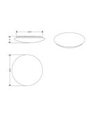 Plafón de techo redondo LED UMBRIA grande Ø38cm 12W 1600lm, luz blanco natural 4000K IP20